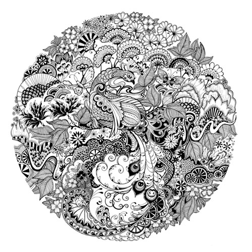 花花填色
