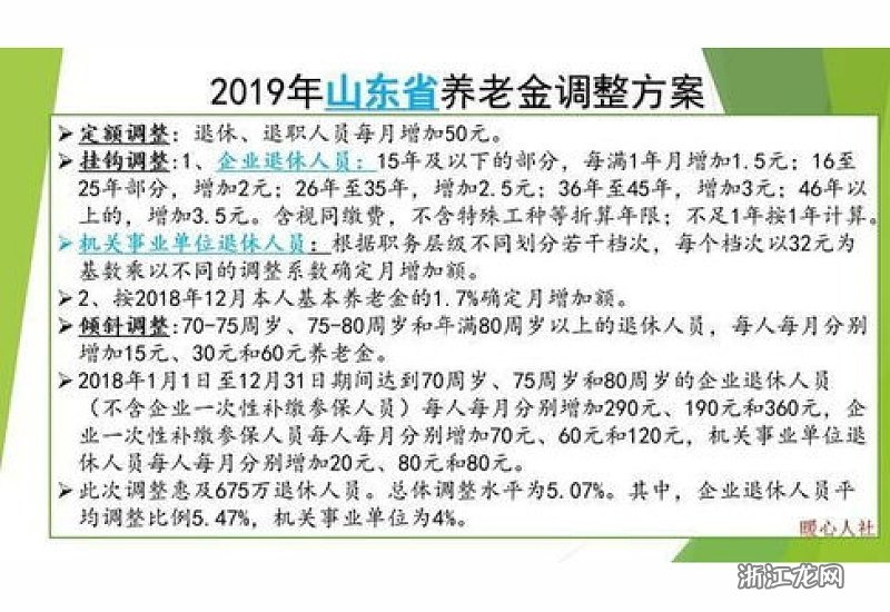 山东养老金调整